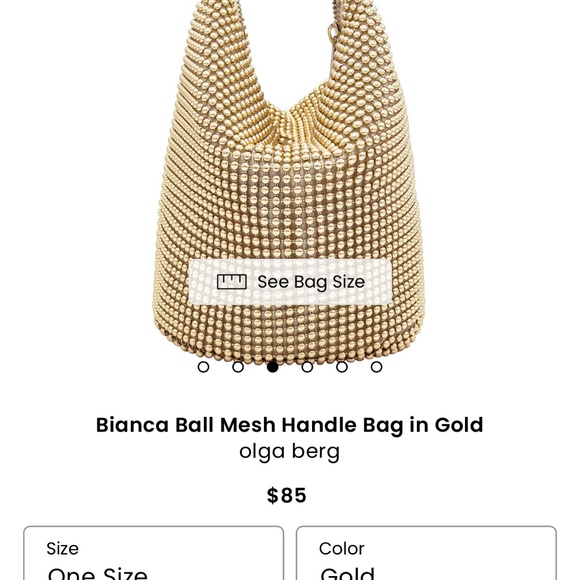 BRAND NEW - Olga Berg Mesh Handle Bag - Picture 3 of 8